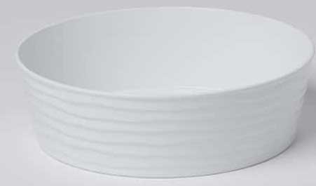 American Metalcraft White ABS Plastic Round Serving Bowl, 80 Ounce