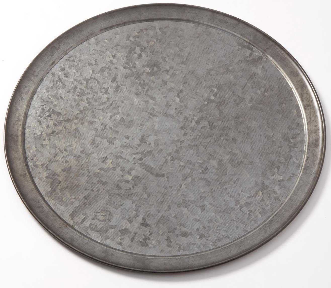 American Metalcraft Onyx Galvanized Aluminum Wide Rim Pan, 16 inch Dia X 3/8 inch Height, 6MM