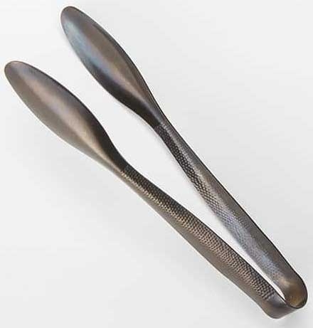 American Metalcraft Vintage Black Hammered Serving Tong, 11 3/4 inch Length