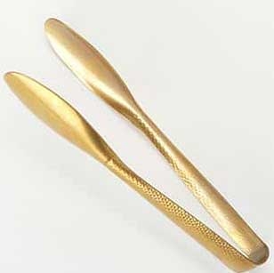 American Metalcraft Vintage Gold Hammered Serving Tong, 6 inch Length