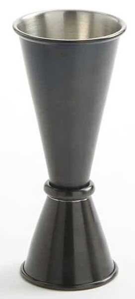 American Metalcraft Black Brushed Stainless Steel Japanese Style Jigger, 1 x 2 Ounce
