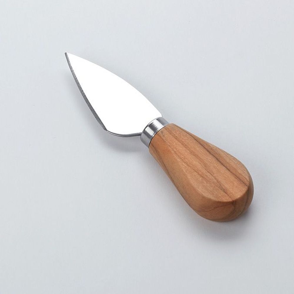 American Metalcraft Olive Wood Semi Hard Cheese Knife, 4 3/4 inch Length