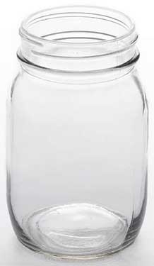 American Metalcraft Glass Mason Jar, 17 Ounce