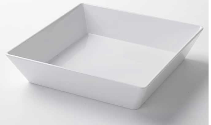 American Metalcraft Melamine Square Shallow Bowl, 64 Ounce