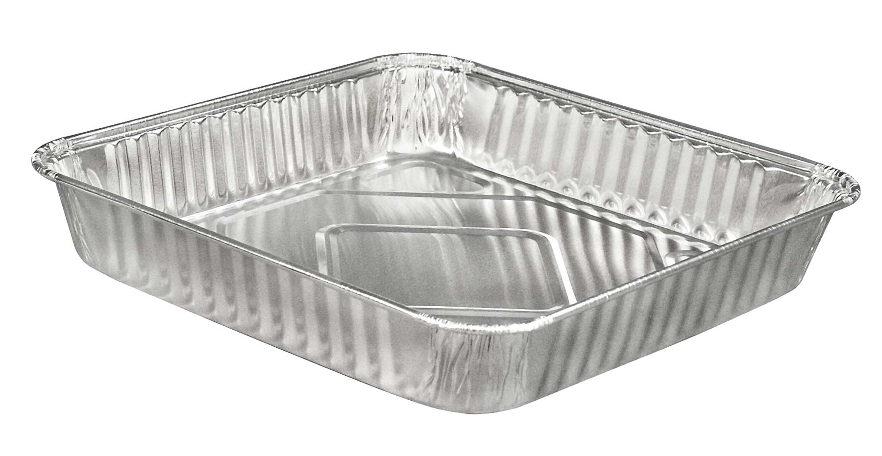 D and W Fine Pack Silver Aluminum Square Pan, 8 inch -- 500 per case.