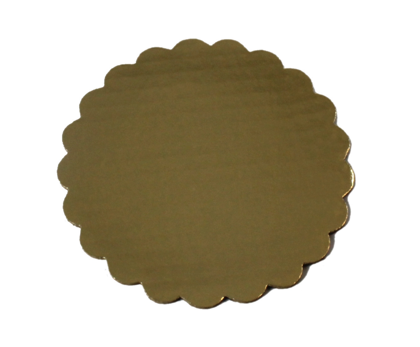 Boxit Gold Scalloped Cake Circle, 8 inch -- 100 per case.