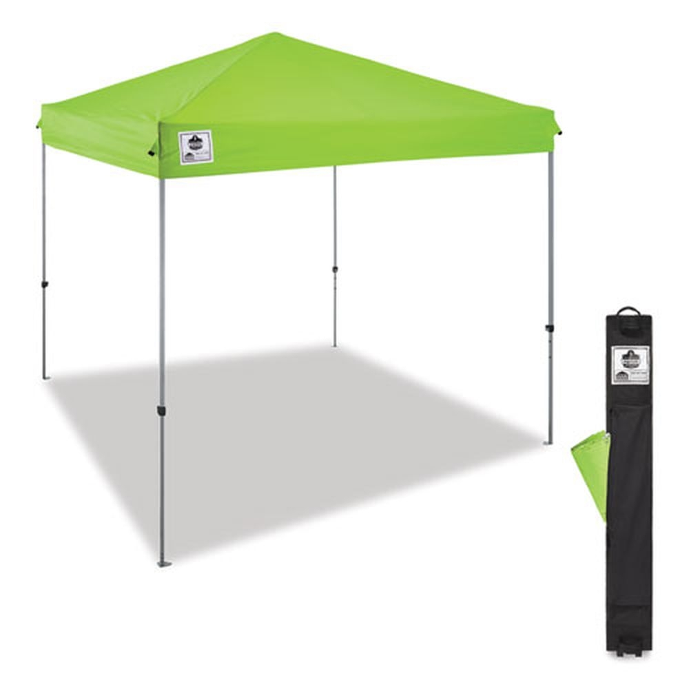 ergodyne Shax 6010 Polyester and Steel Single Skin Lime Lightweight Pop Up Tent, 10 x 10 Feet
