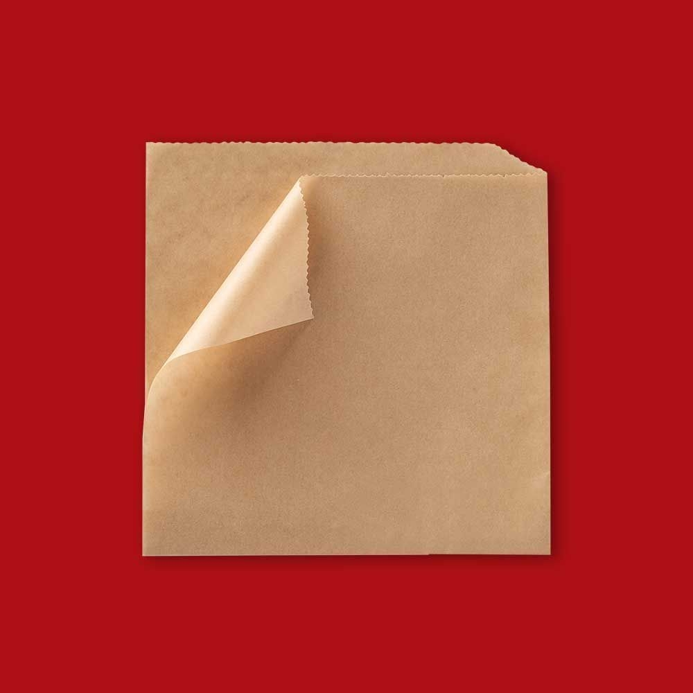 Fischer TruKraft Kraft Grease Resistant Plain Side-Open Sandwich Bag, 7 x 6 3/4 inch -- 1000 per case.