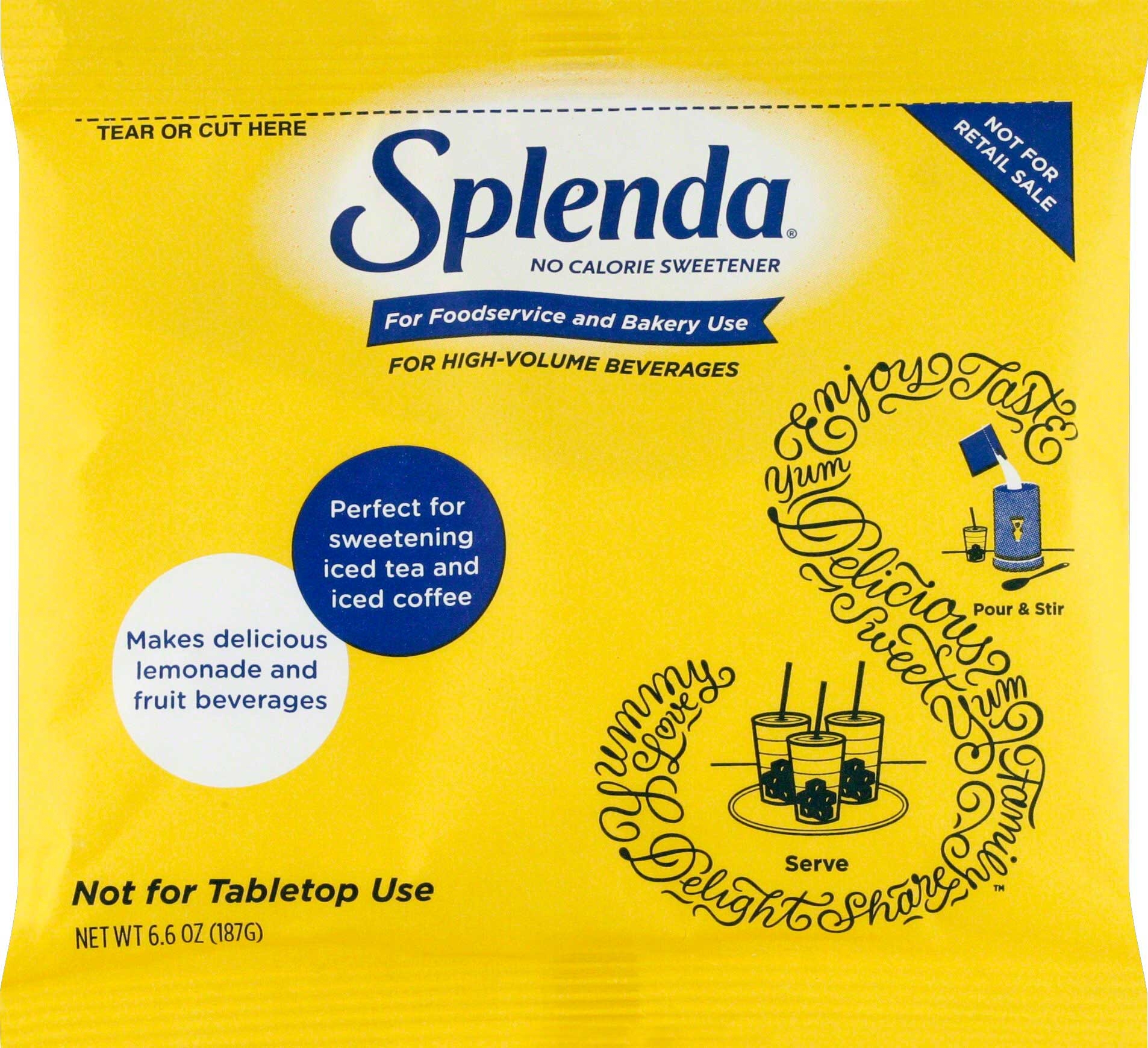 Splenda No Calorie Sweetener Blend Pouch, 6.6 Ounce -- 12 per case.