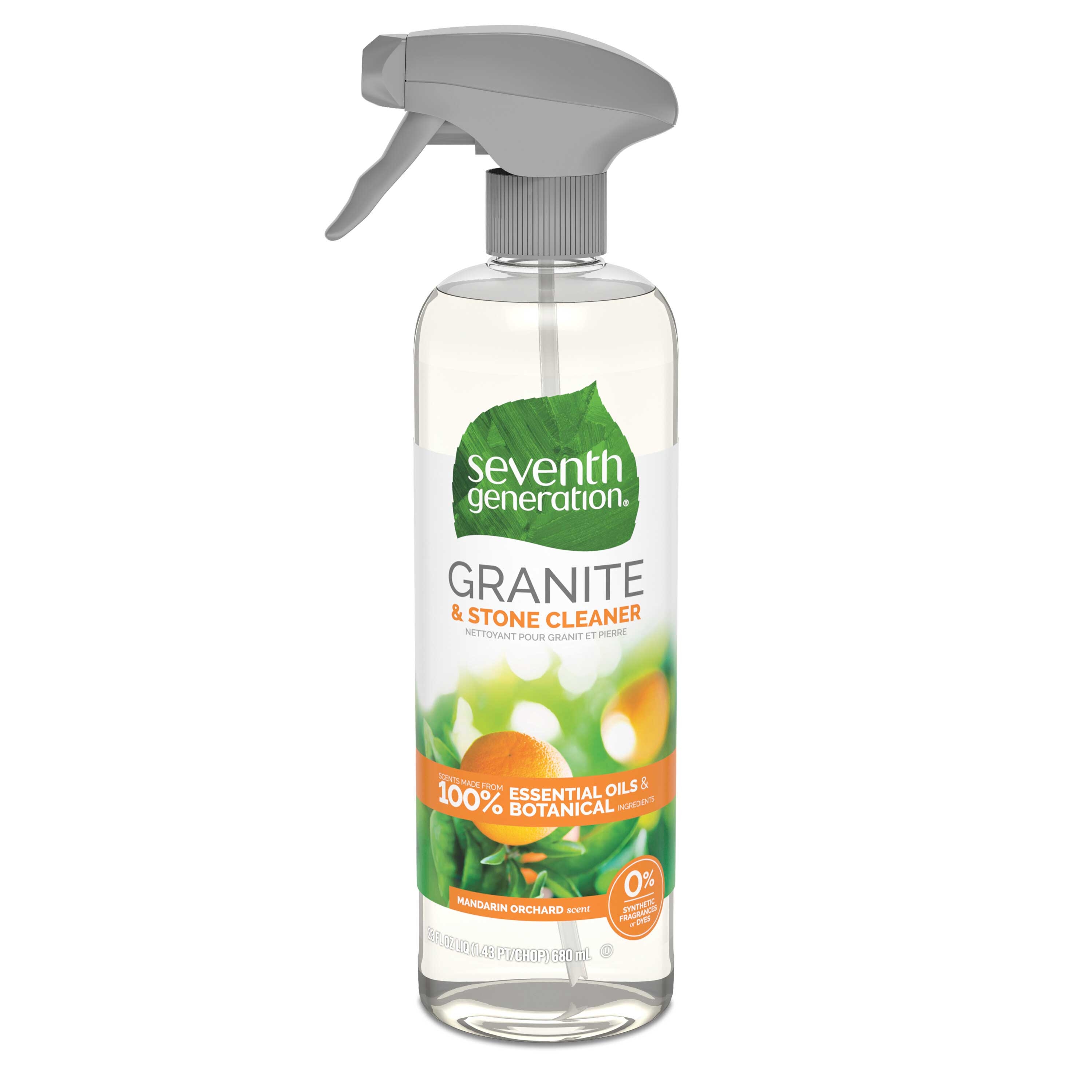 Seventh Generation Mandarin Orchard Scent Granite and Stone Cleaner, 23 Fluid Ounce -- 8 per case