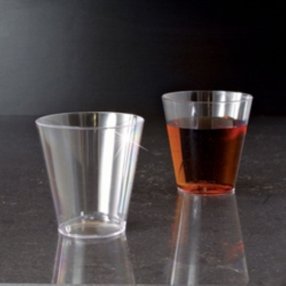Emi Yoshi Clear Plastic Round Ware Shot Glass, 2 Ounce Capacity -- 2500 per case