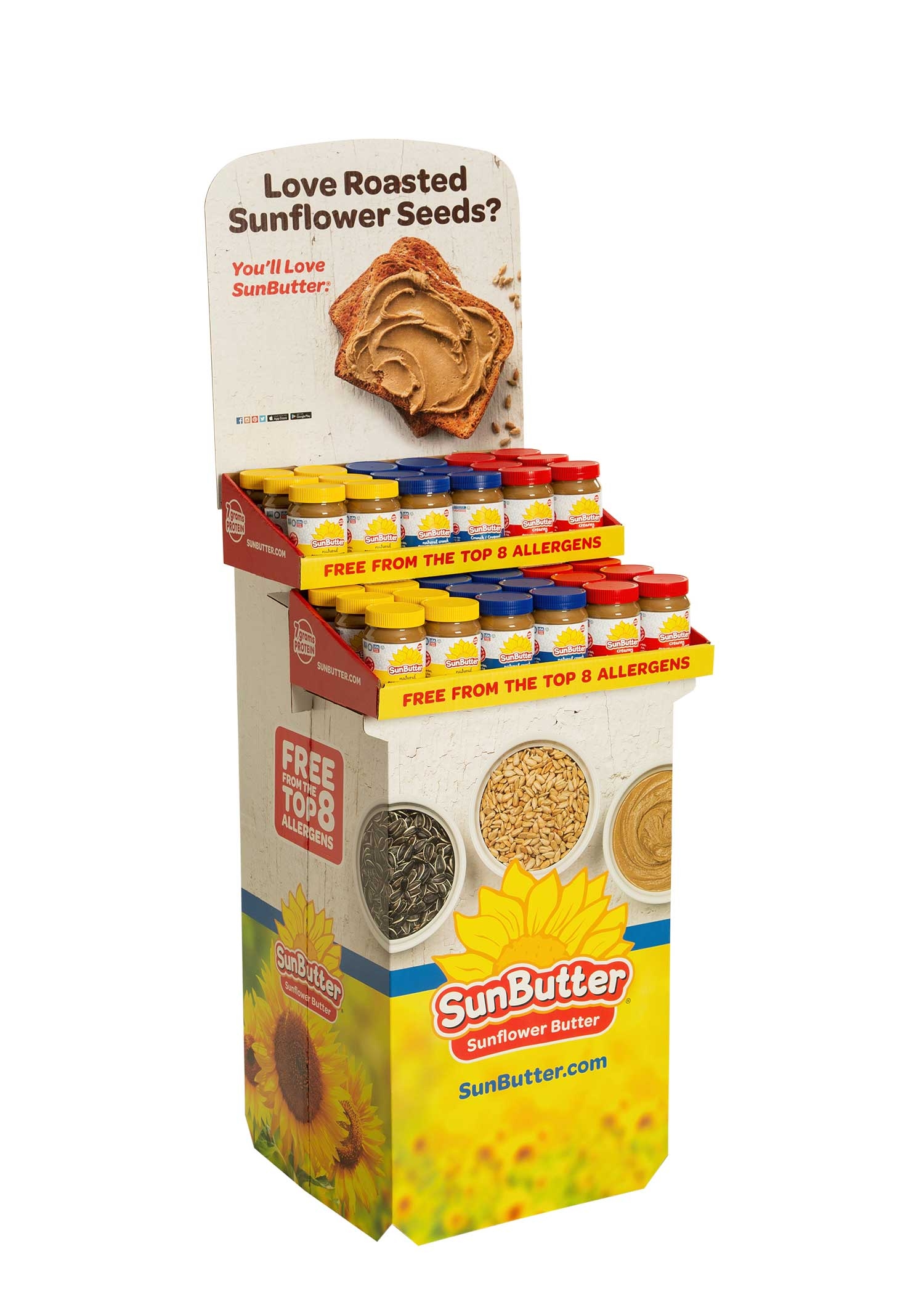 Sunbutter Natural Crunch No Stir Spread - Shipper -- 36 per case.