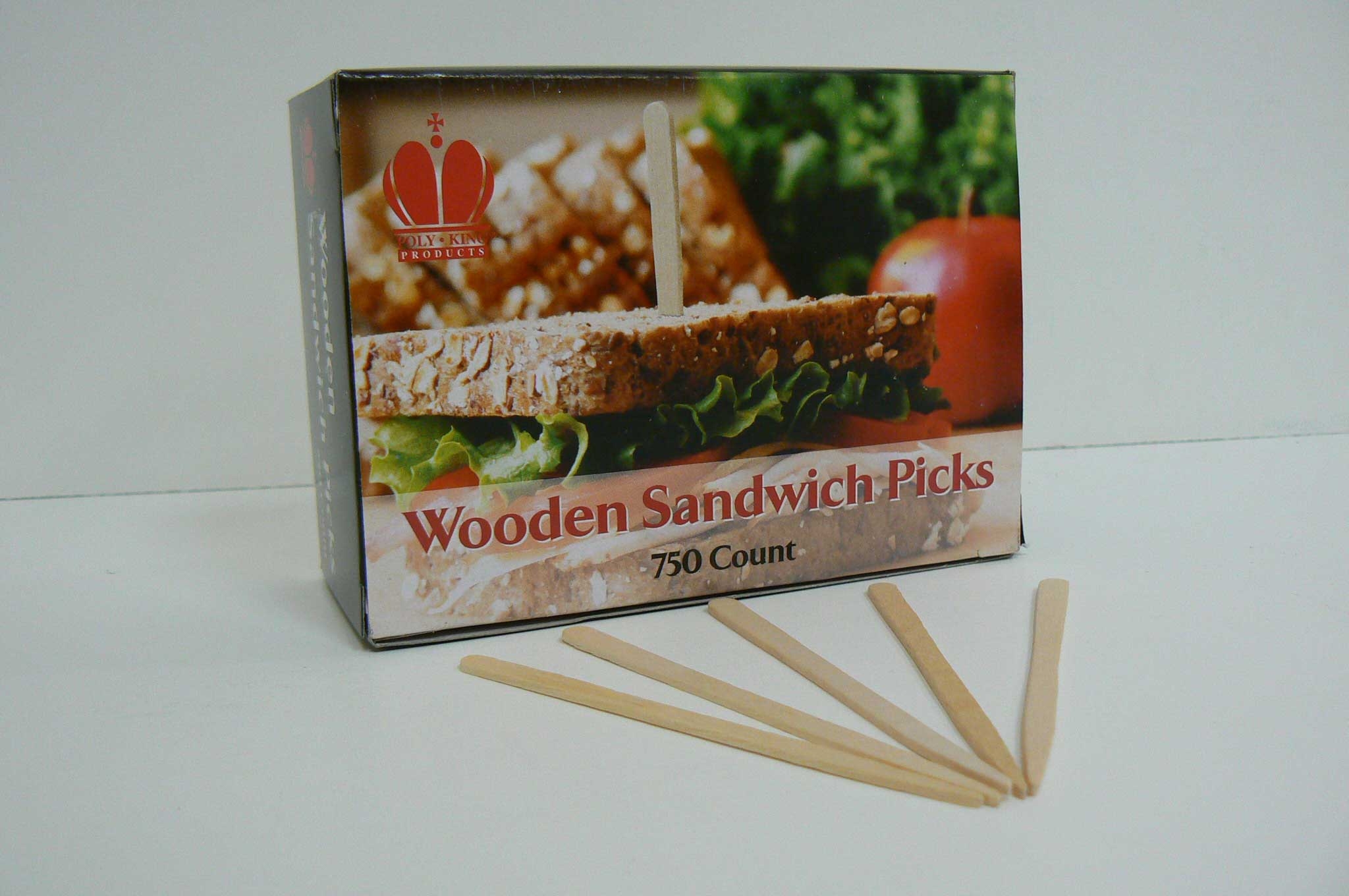 Wooden Sandwich Picks, 3 1/2 inch,  12 Case --- 750 Count