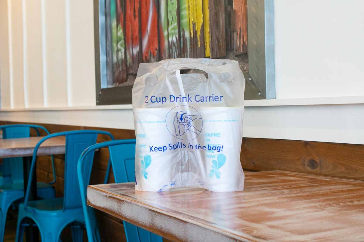 Pak Sher Drink Carrier Bag, 12.5 x 11.5 x 2.25 inch -- 1000 per case