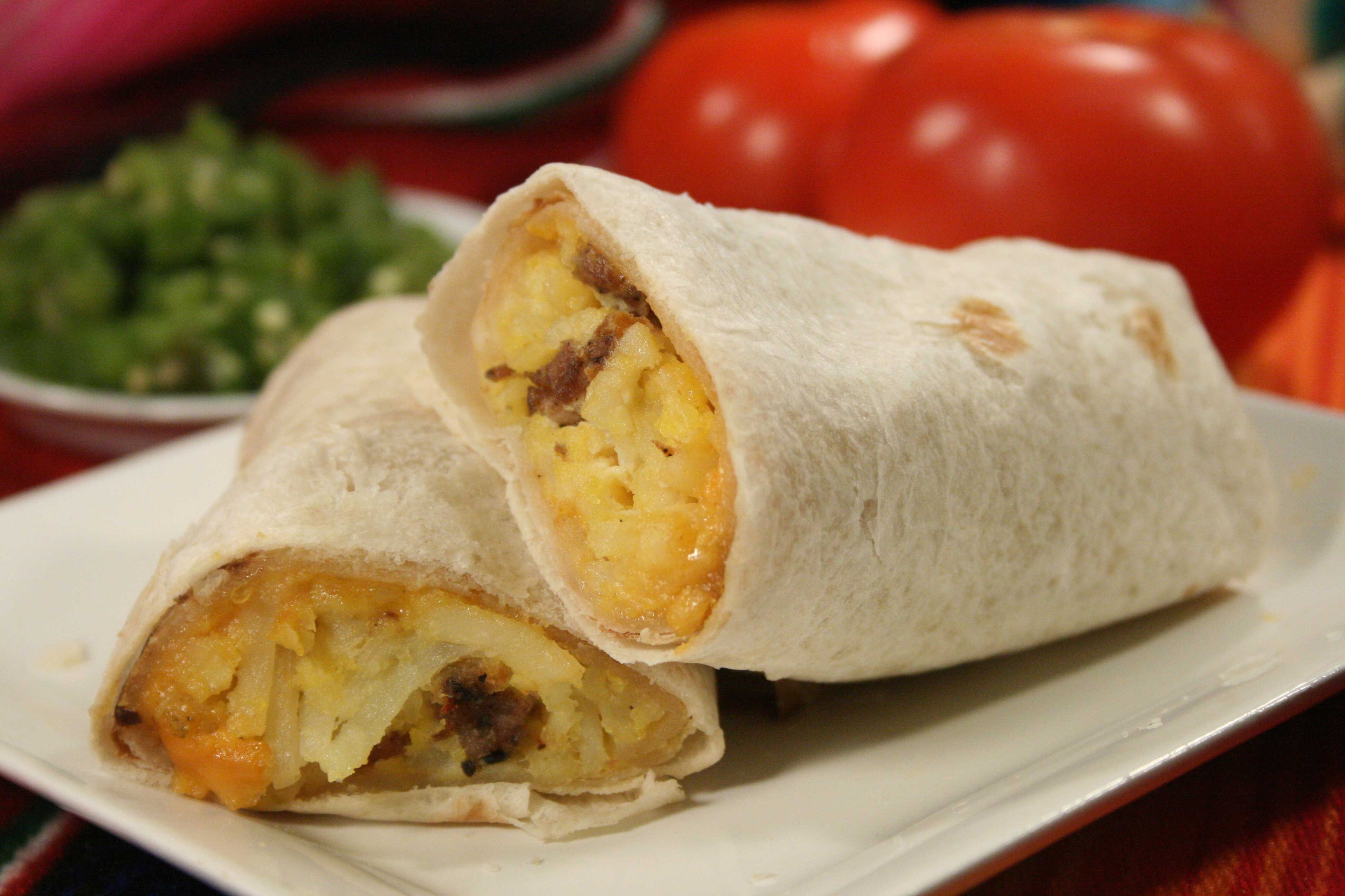 Tres Picosos Potato Egg Sausage Green Chile Burrito -- 20 per case.