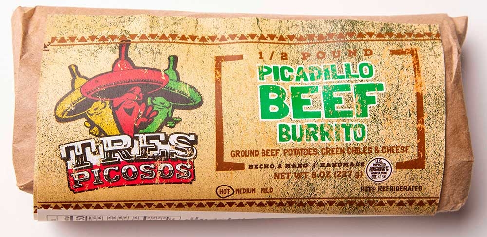 Tres Picosos Picadillo Beef Burrito -- 12 per case