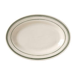 Del Mar Green Rolled Edge Platter, 9 3/8 inch -- 24 per case.