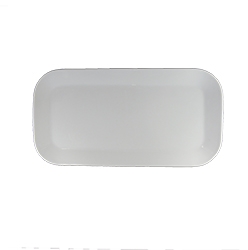 Vertex China Ventana Undecorated Porcelain White Rectangle Platter, 13 1/4 x 6 3/4 inch -- 12 per case.