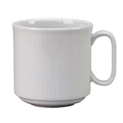 Crystal Bay Collection Euro White Stacking Mug, 9 Ounce -- 36 per case.