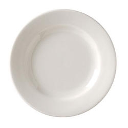 Vertex China Vista Collection Undecorated American White Wide Rim Plate, 12 inch -- 12 per case.