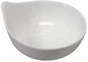 Vertex London Collection White Artiste Sauce Dish -- 24 per case.