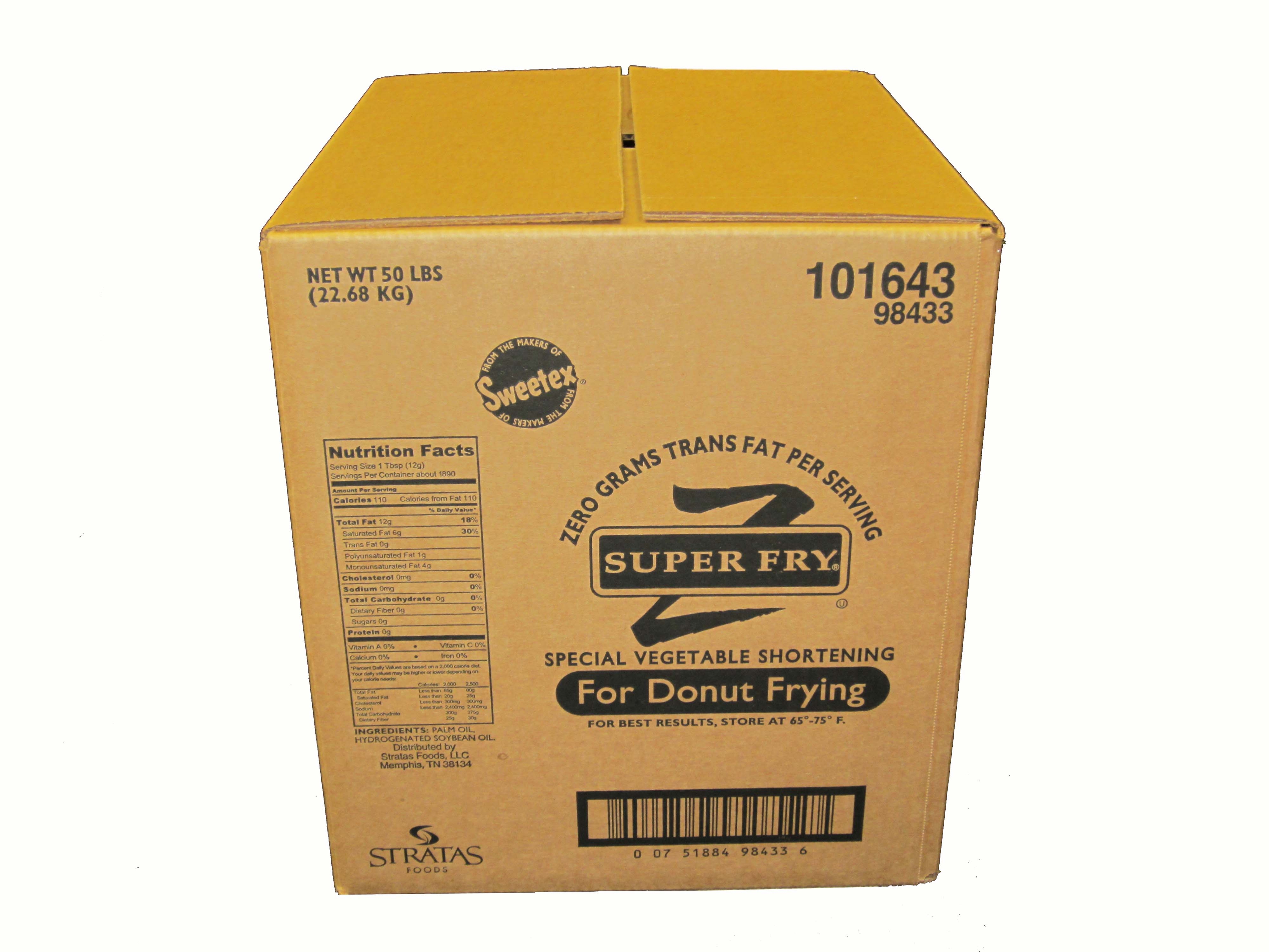 Stratas Foods Super Fry Zero Trans Fat Shortening, 50 Pound.