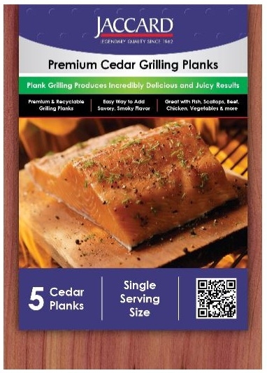 Jaccard Premium Small Cedar Grilling Plank, 6.5 x 3.5 inch -- 50 per case
