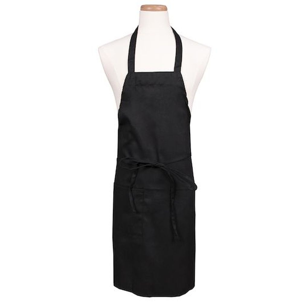 Chef Revival Black Bib Apron, 28 x 34 inch