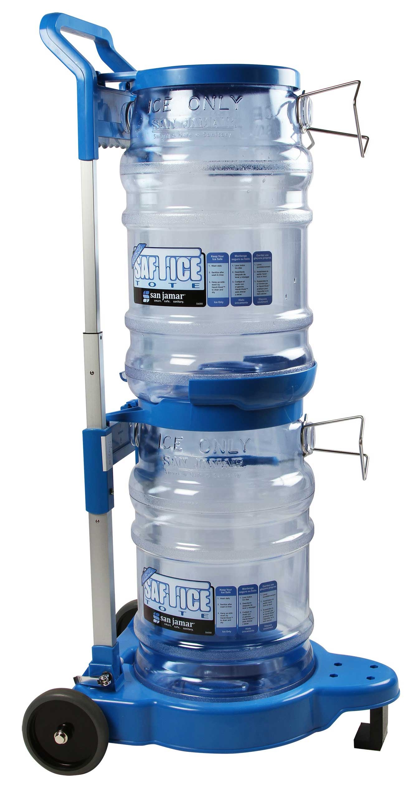 San Jamar Saf T Ice Cart for Use with 2 Saf-T-Ice SI6000.