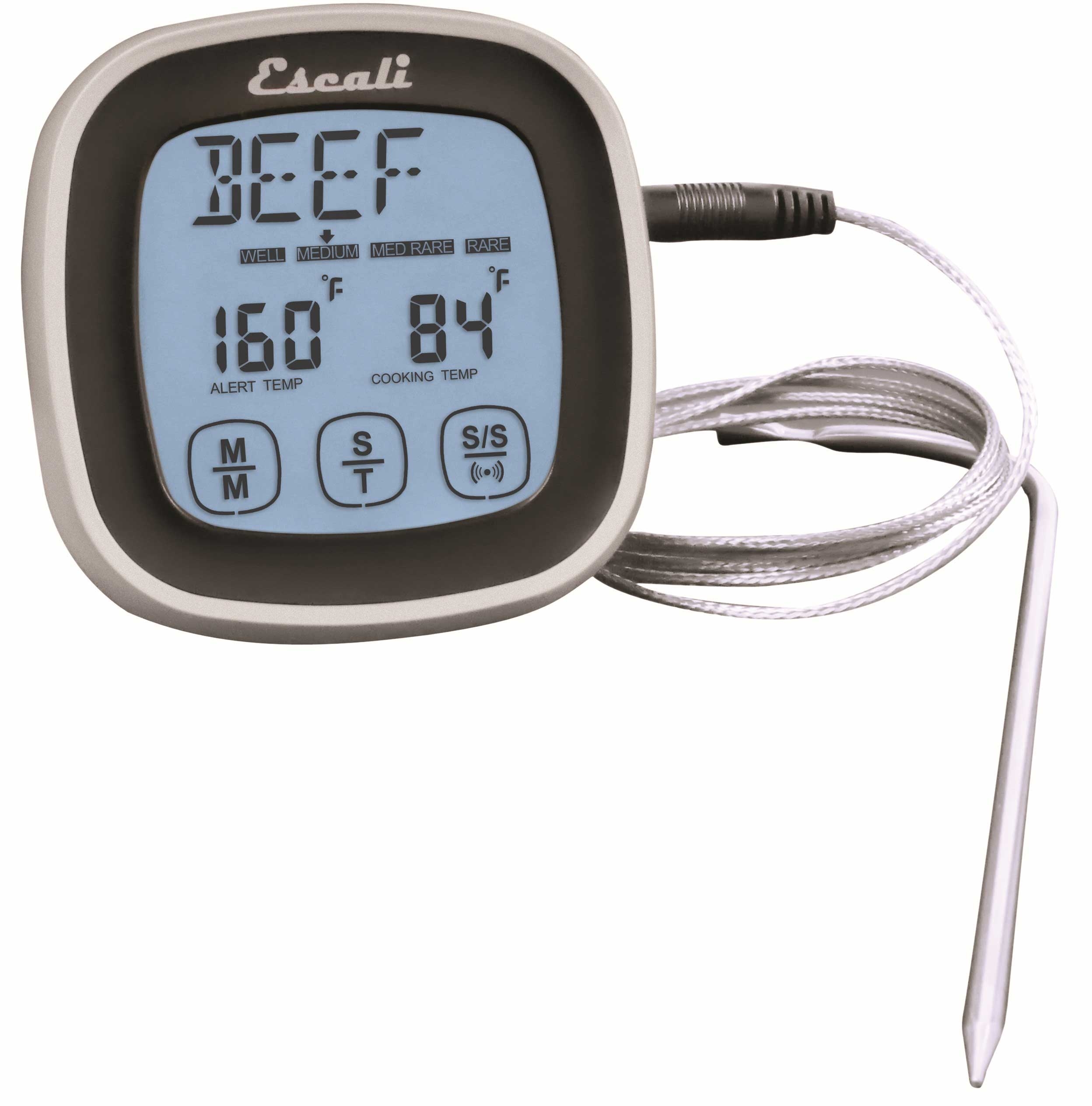 San Jamar Black Touch Screen Thermometer and Timer.