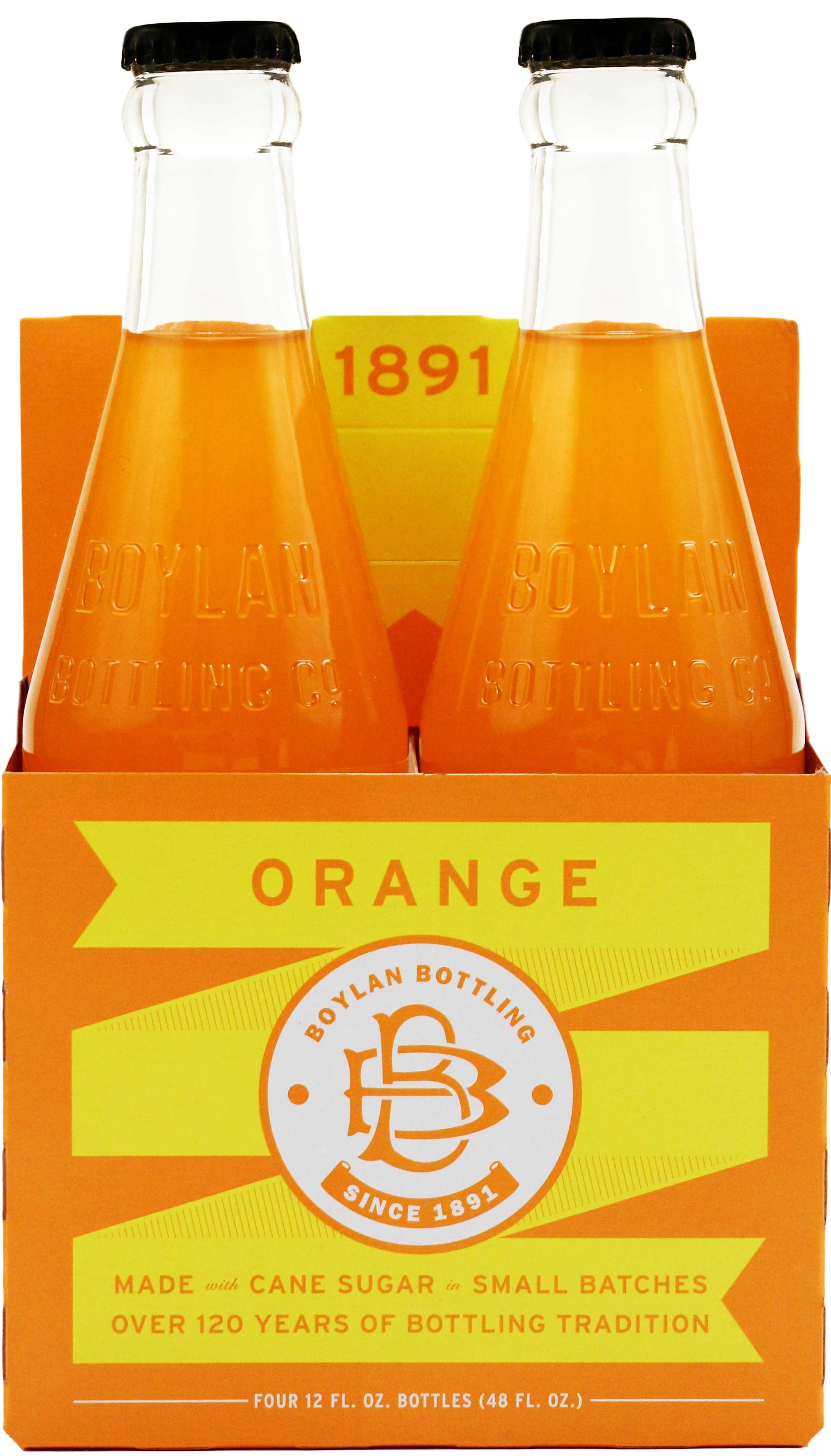 Boylan Bottling Orange Cane Sugar Soda, 12 Fluid Ounce -- 24 per case.