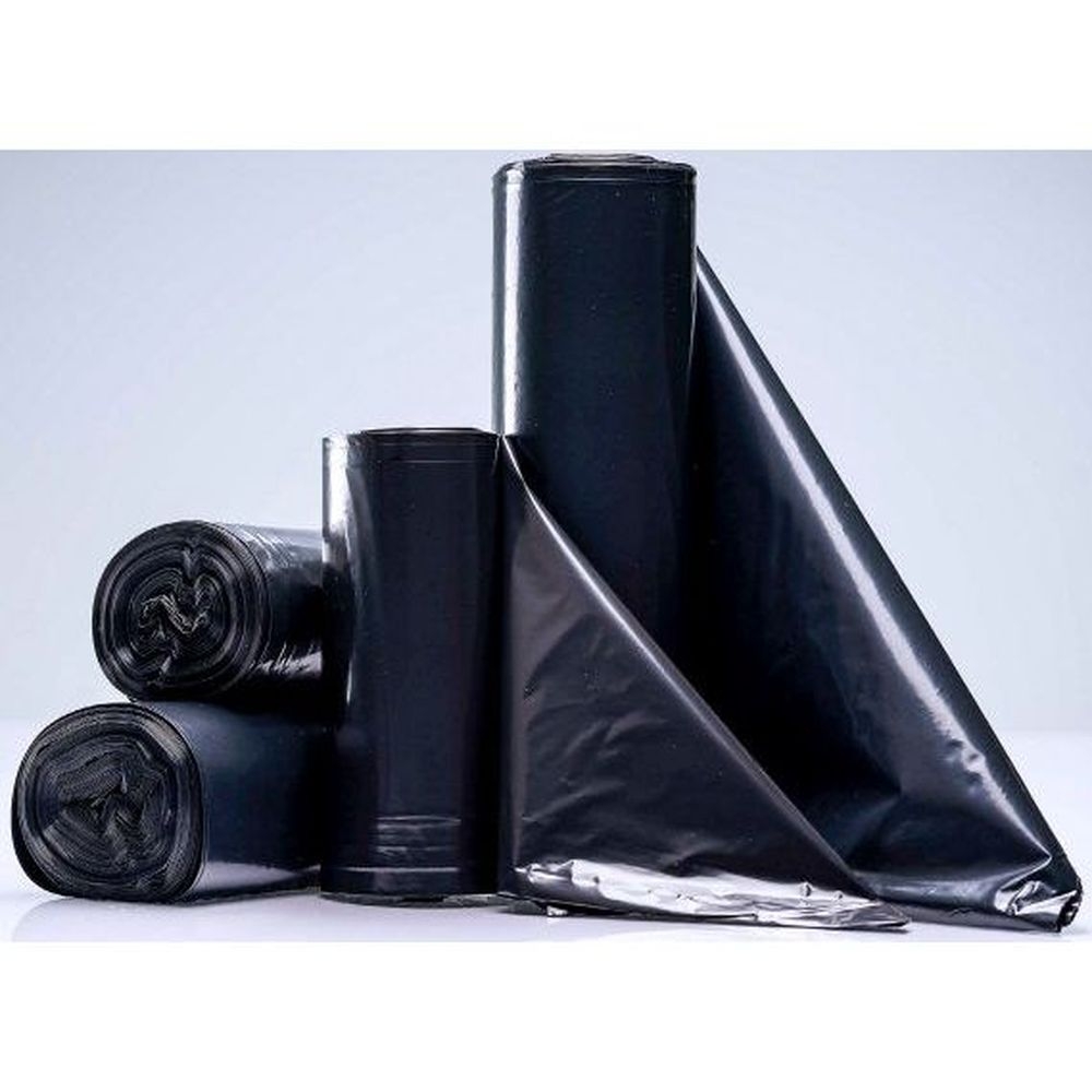 Interplast Group 1.5 mil Black 38 x 58 inch Low Density Heavy Can Liner, 20 count -- 5 per case