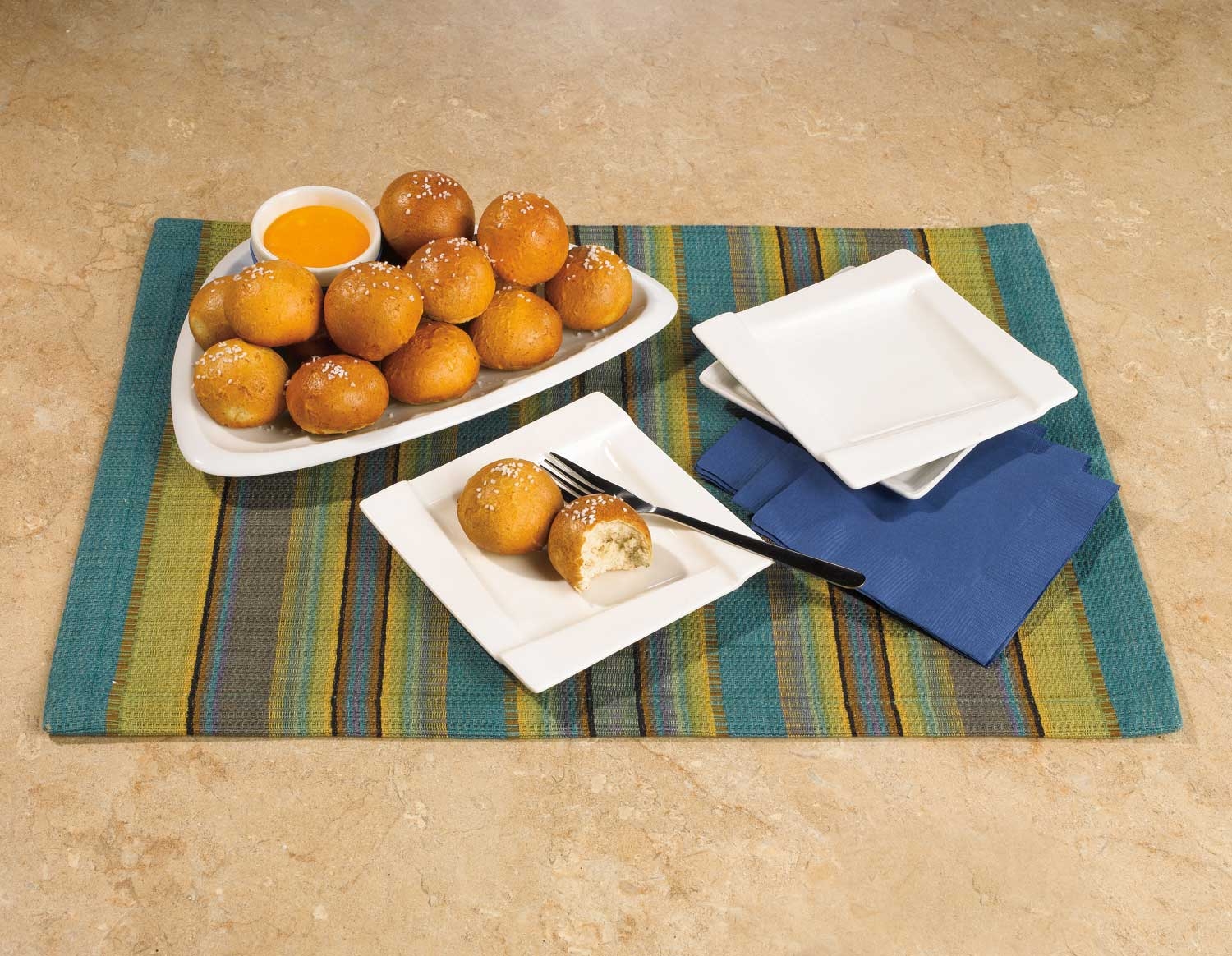 Kim and Scotts Classic Bavarian Pretzel Bites, 0.8 Ounce -- 200 per case.