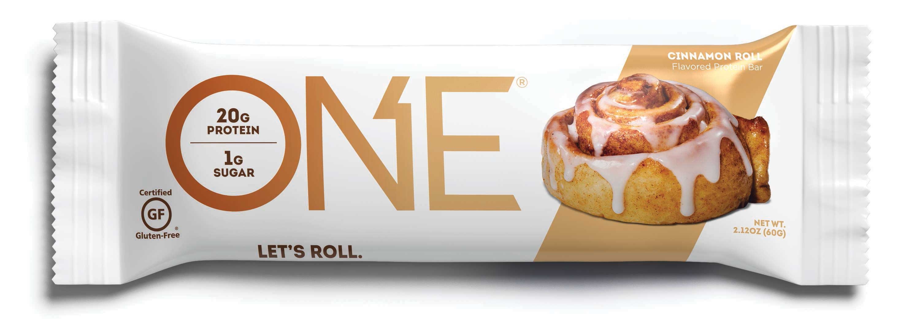 One Cinnamon Roll Bar, 2.12 Ounce - 12 count per pack -- 6 packs per case