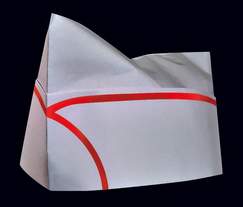 Cellucap Peaked Paper Crown Overseas Cap - 100 per pack -- 10 packs per case.