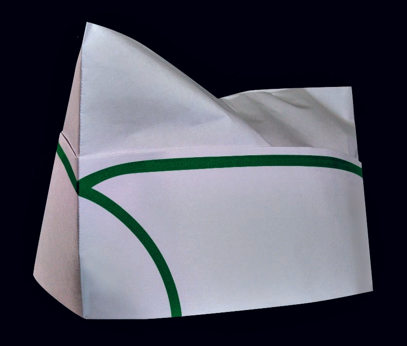 Green Stripe Crown Overseas Cap -- 10 case -- 100 count.