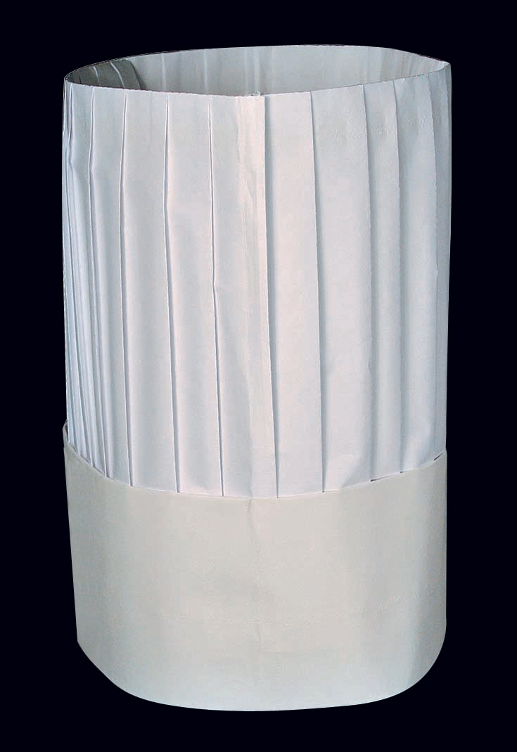 7 Le Compac Flat Formed Chef Hat -- 4 case -- 25 count.
