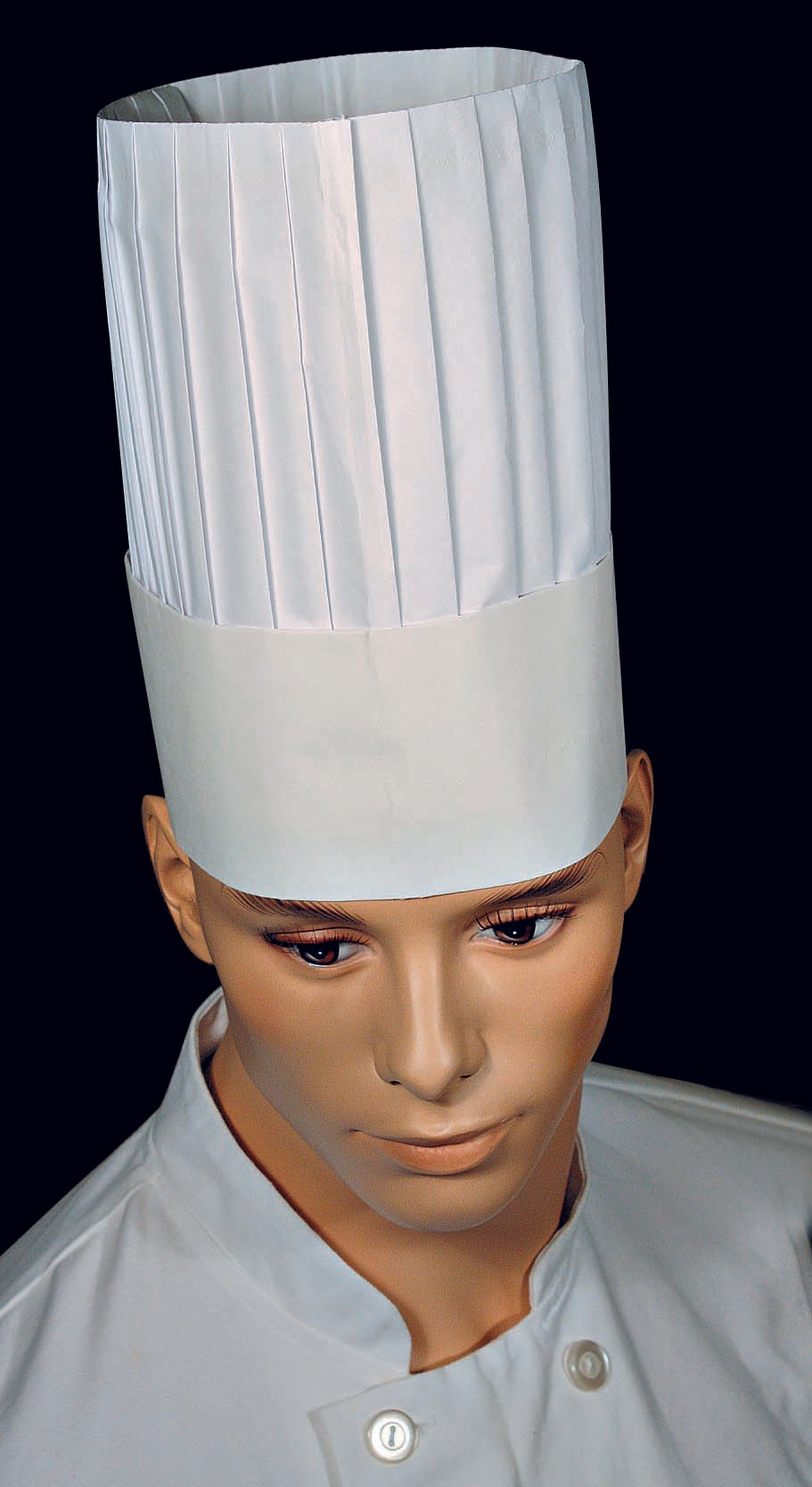 9 Le Compac Flat Formed Chef Hat -- 4 case -- 25 count.