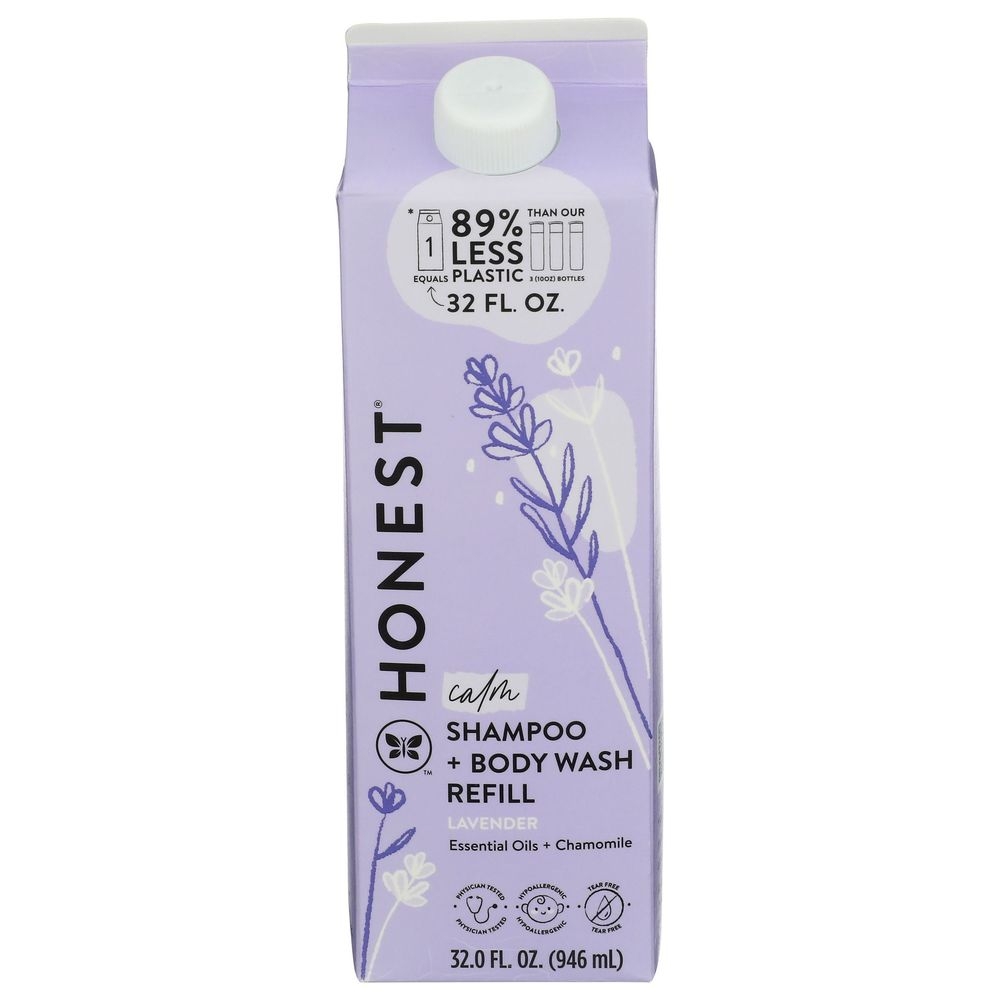 The Honest Company Lavender Shampoo and Body Wash Refill, 32 Fluid Ounce