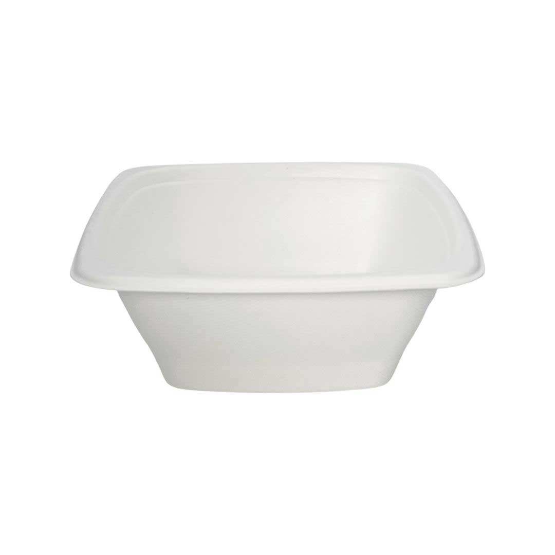 Responsible Products Square No-PFAS Added Compostable Molded Fiber Bowl, 32 Ounce Capacity -- 200 per case