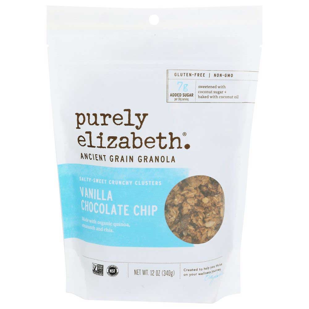 Purely Elizabeth Organic Vanilla Chocolate Chip Ancient Grain Granola, 12 Ounce -- 6 per case
