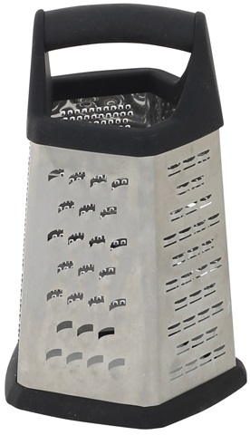 Winco 5 Sided Ergonomic Box Grater with Soft Grip Handle