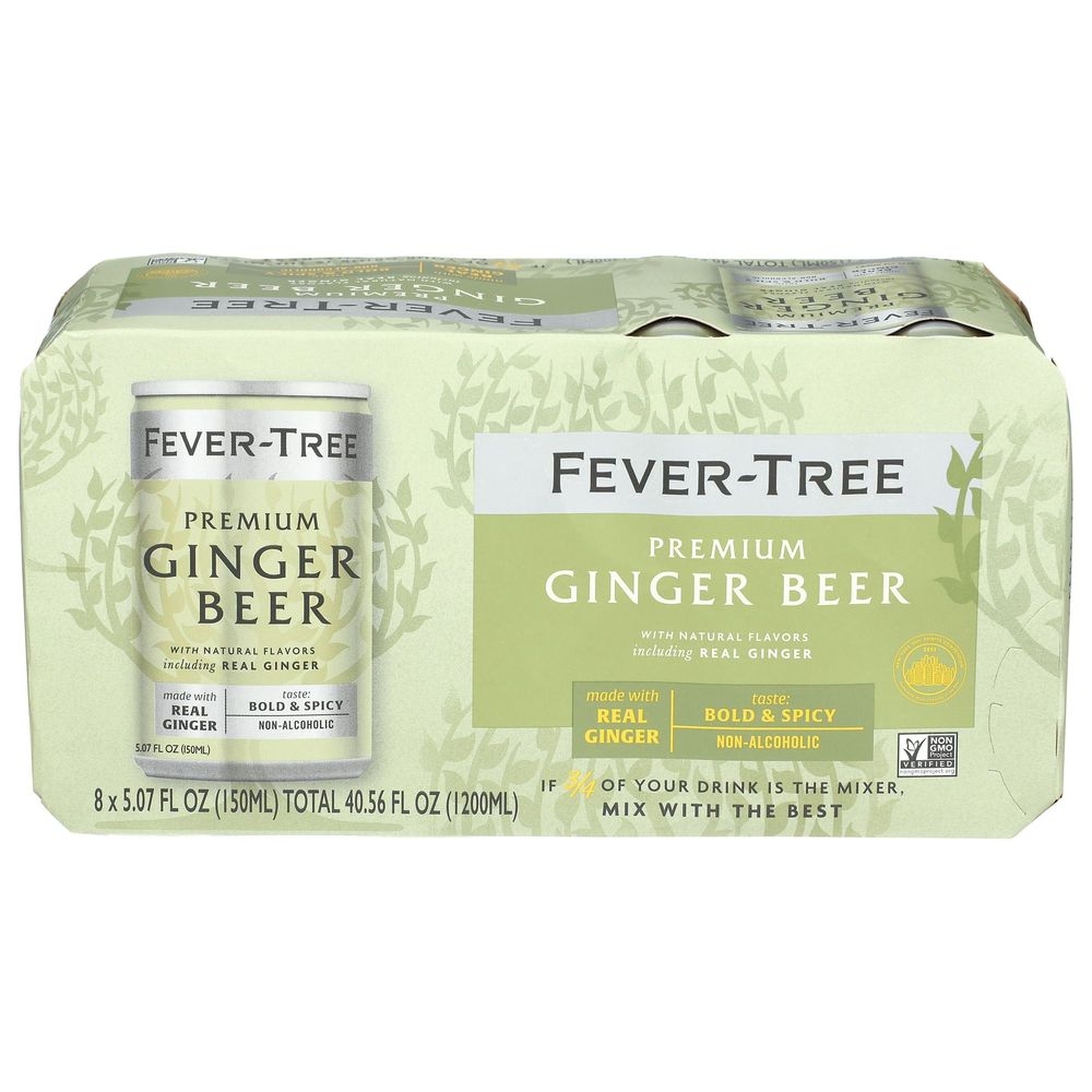 Fever-Tree 5.07 Fluid Ounce Premium Ginger Beer Can, 8 count -- 3 per case