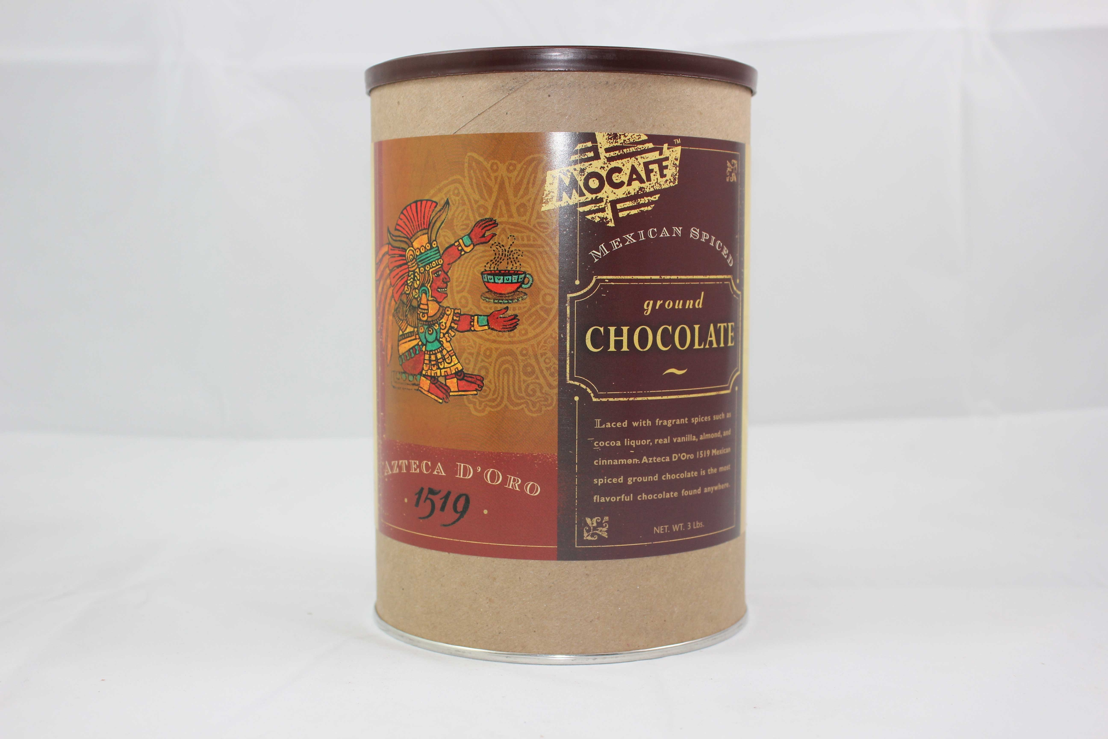 Mocafe Azteca D Oro Mexican Spiced Chocolate Cocoa, 3 Pound Can -- 4 per case.