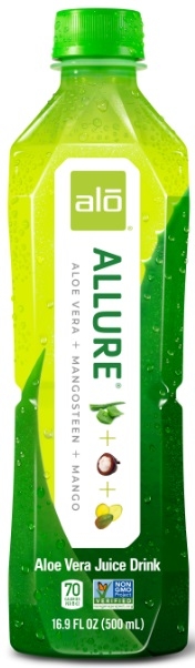 Alo Allure Mangosteen Mango Aloe Vera Juice Drink, 16.9 Fluid Ounce -- 12 per case