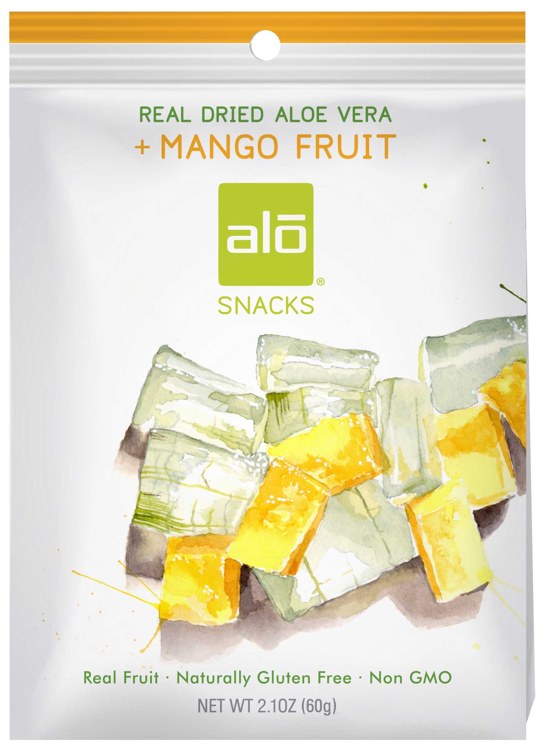 Alo Dried Aloe Vera Plus Mango Fruit Snacks, 2.1 Ounce -- 10 per case