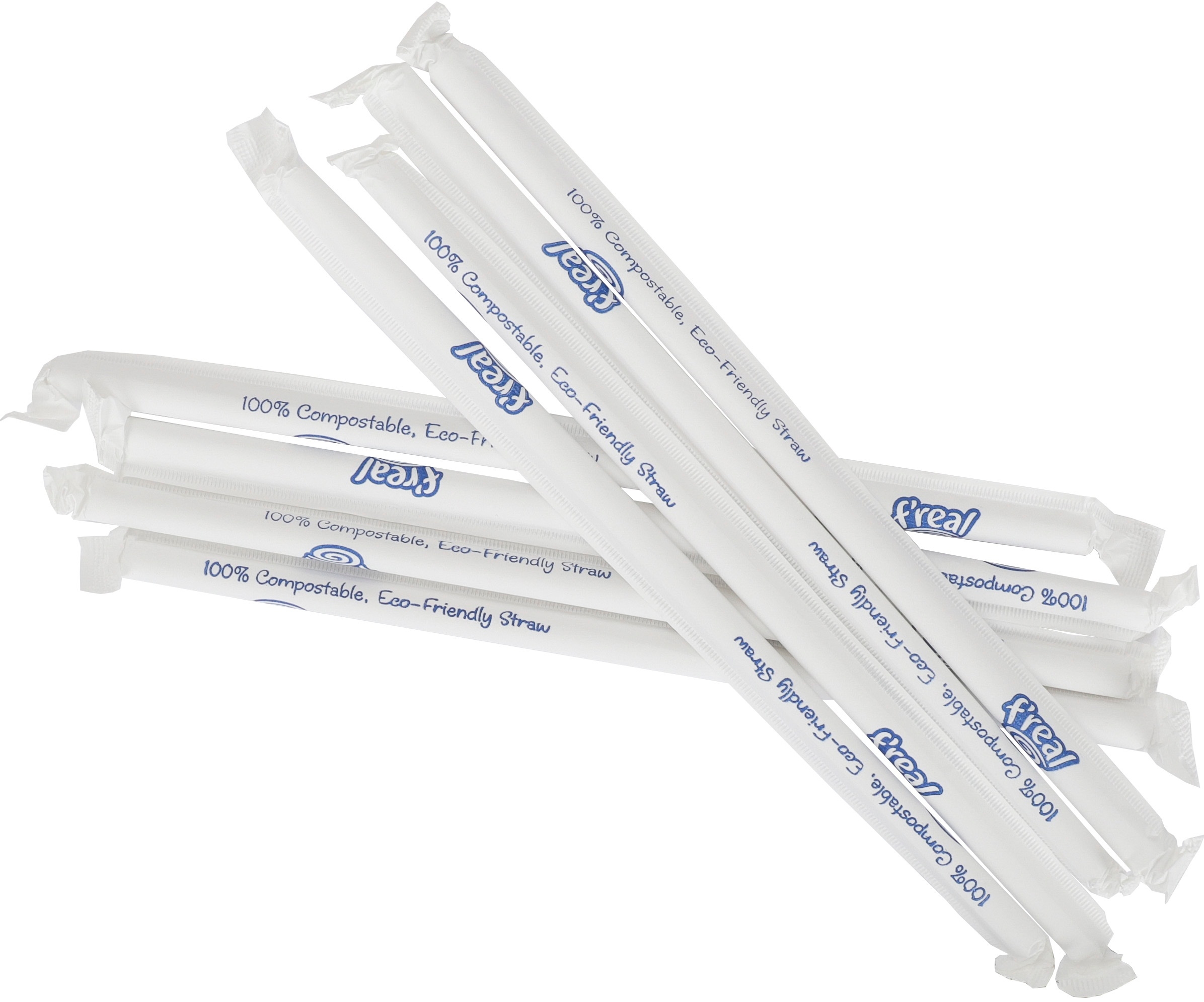 Amercare Plastic Giant Clear 8.25 inch Wrapped Straw, 300 count per pack -- 10 per case