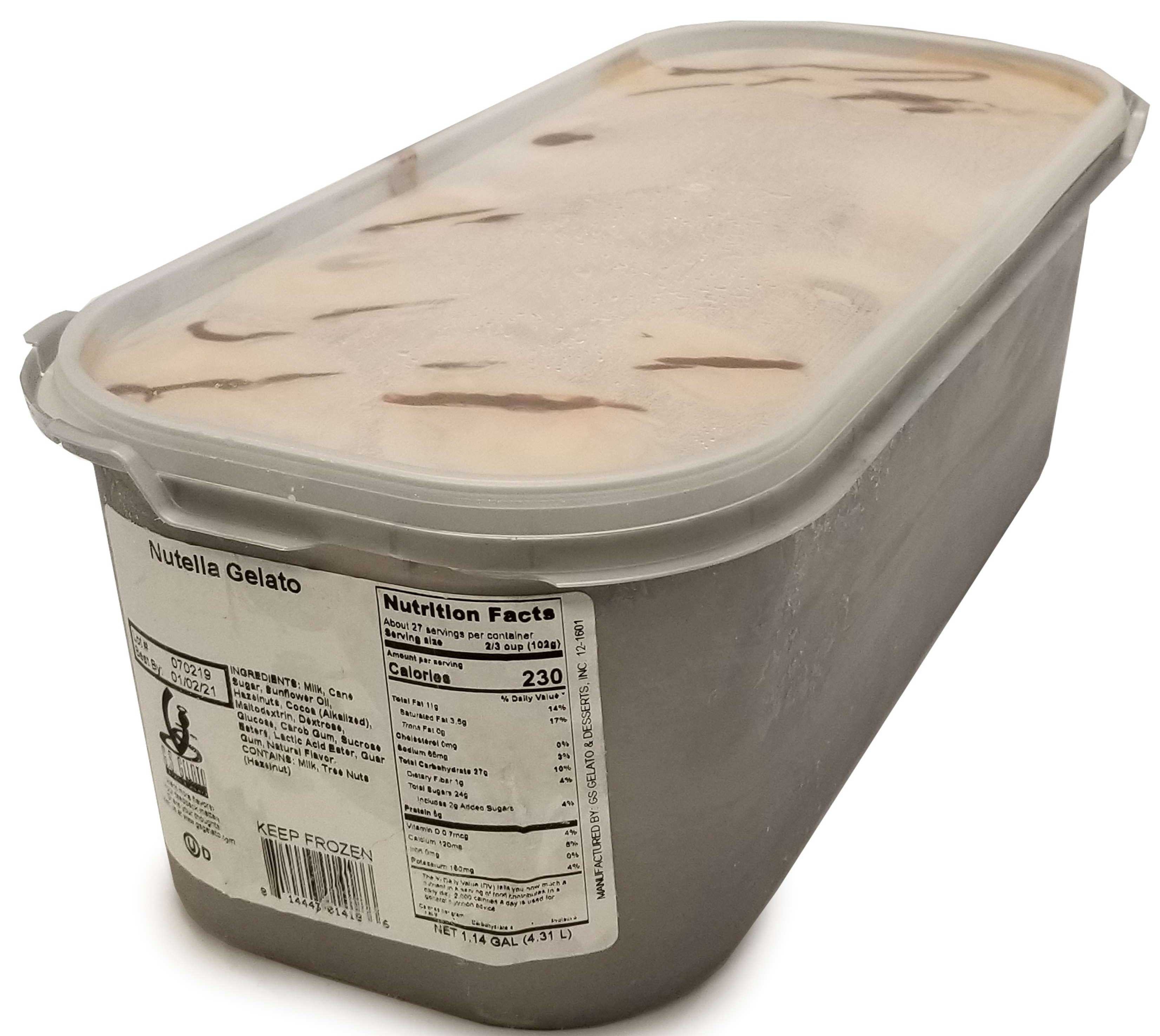 GS Gelato Nutella Gelato, 4.31 Liter