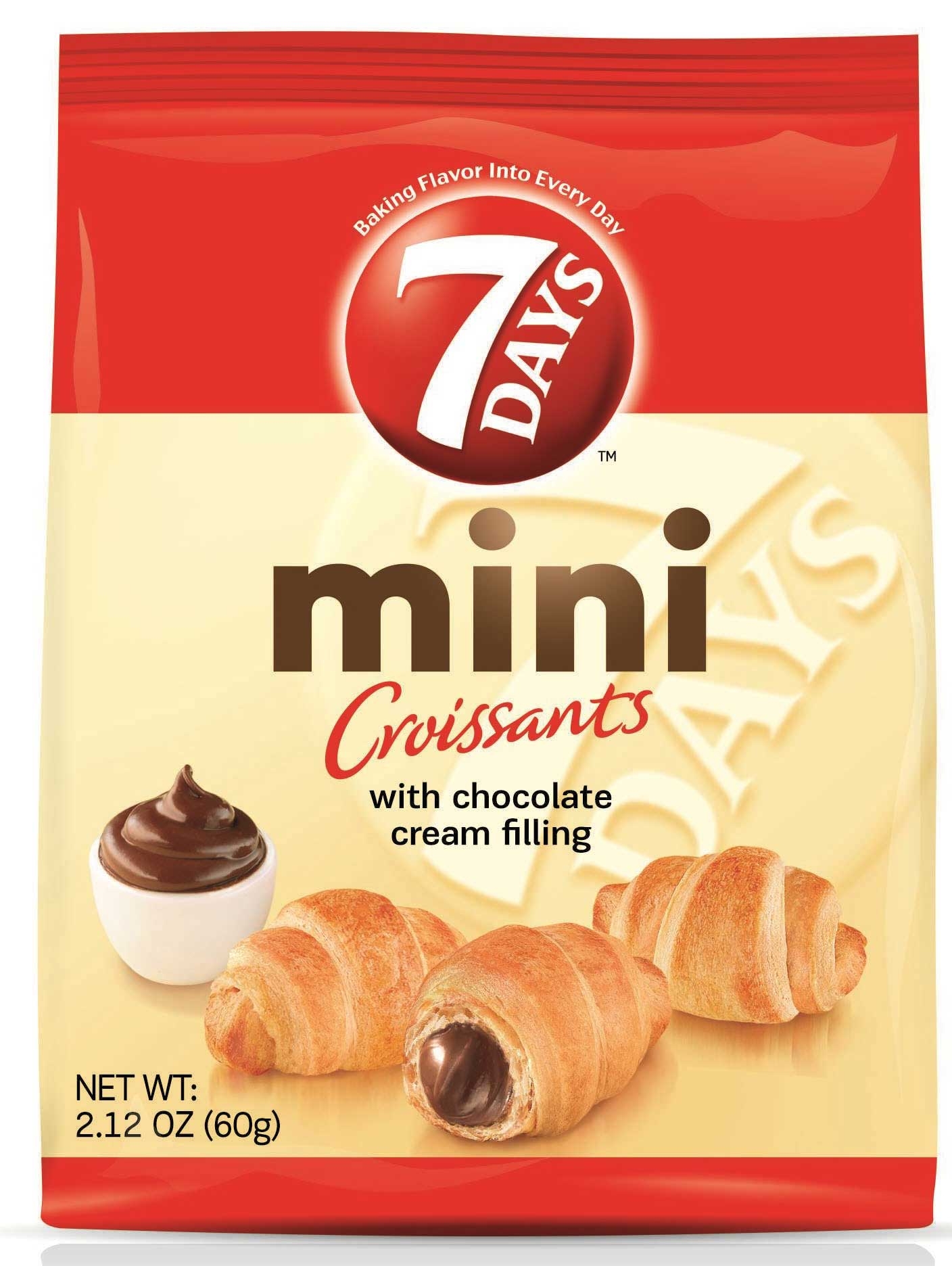 7 Days Chocolate Mini Croissant, 2.12 Ounce - 5 count per pack -- 6 packs per case