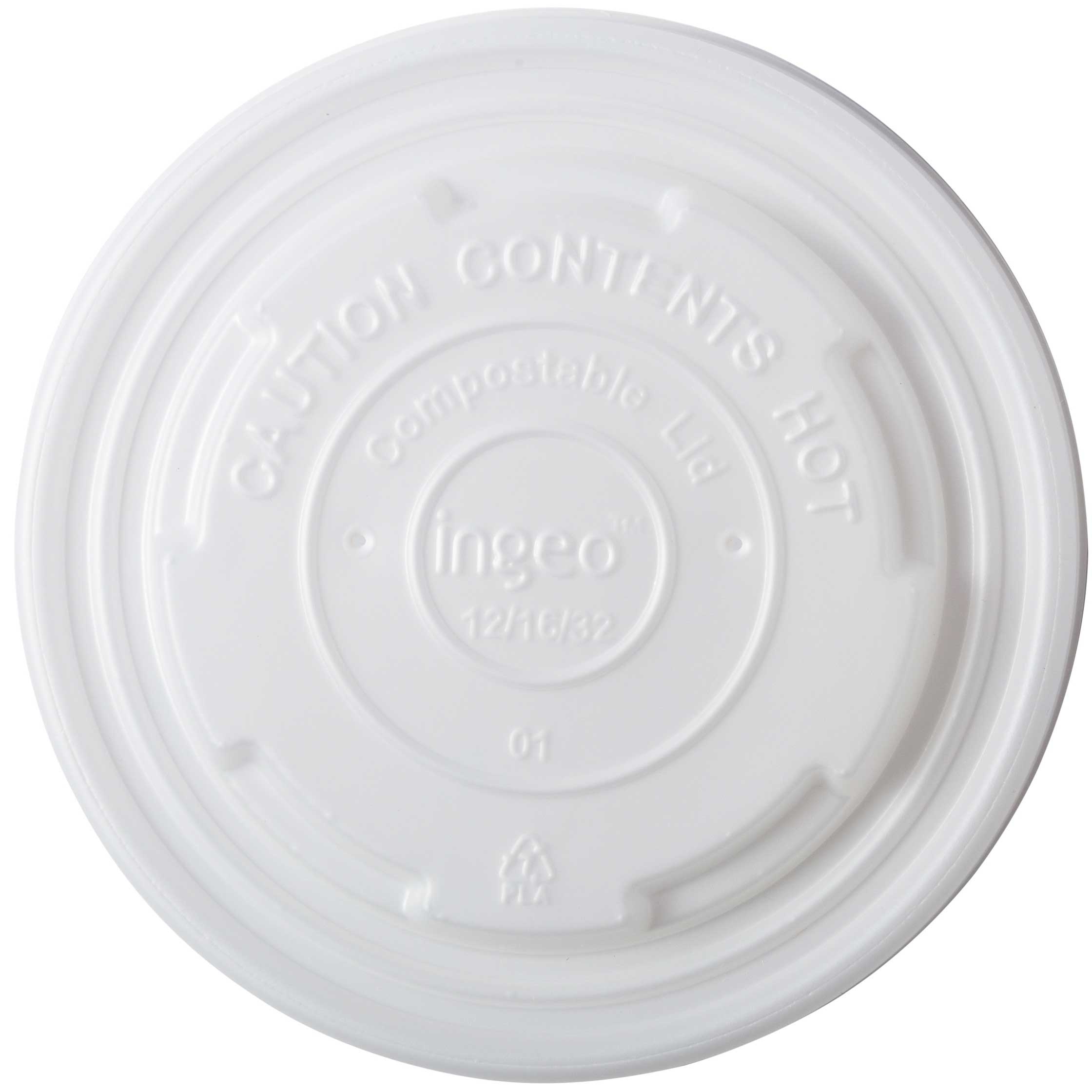 Primeware CPLA Compostable Lid Only -- 500 per case.